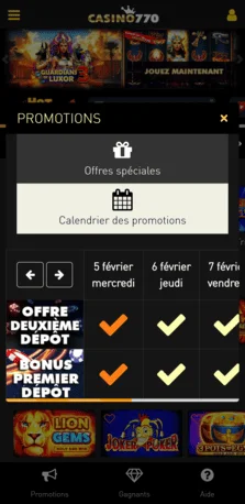 casino 770 bonus de bienvenue